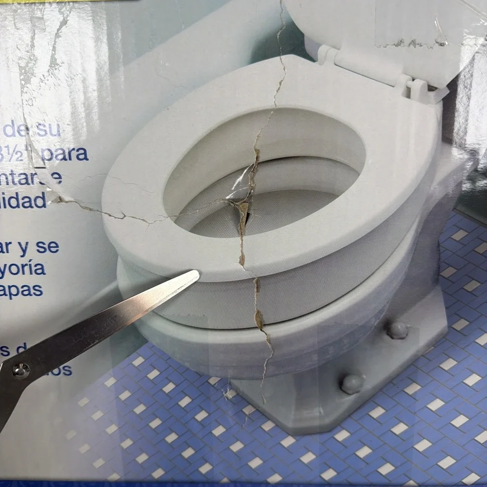 Essential Medical Supply Toilet Seat Riser, Elongated, 19.5 x 14 x 3.5 Inch